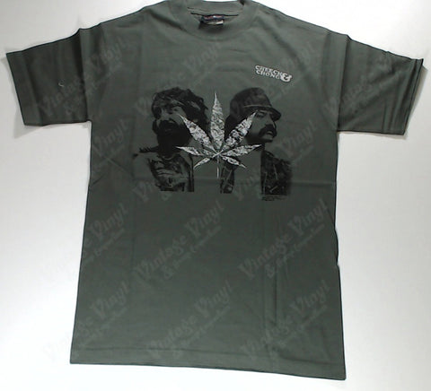 Cheech & Chong - Leaf And Faces Green Shirt