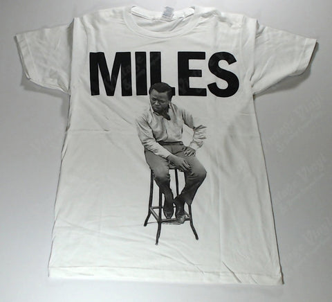 Davis, Miles - Sitting On Stool Name On Top White Shirt