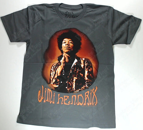Hendrix, Jimi - Jimi In Orange Circle Grey Shirt