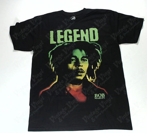 Marley, Bob - Legend Rasta Portrait Black Shirt