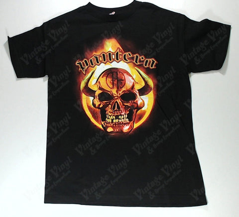 Pantera - Flaming Horned Skull Shirt