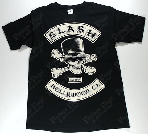 Slash - Hollywood, CA Top Hat Skull And Crossbones Shirt