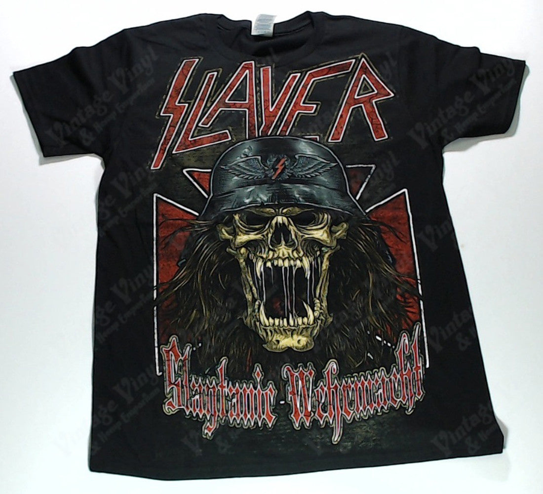 Slayer Patch Da Cucire Sul Retro – Circolare, 28 Cm, Logo Teschio Wehrmacht, Ufficiale