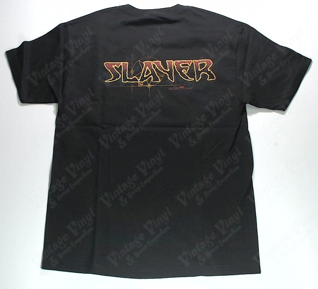 Hanes HANES SLAYER Skull Pattern Band T-shirt, Men's L size cotton black type Vintage Second Hand main image 1