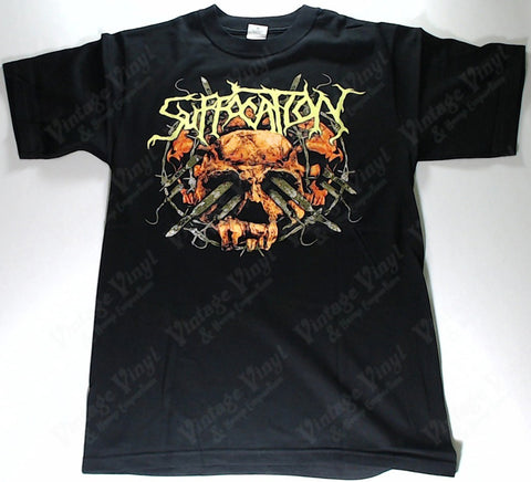 Suffocation - Surgery Of Impalement Orange Skull Blades Shirt