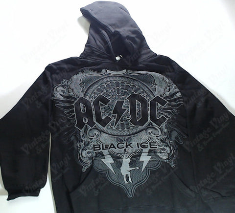 AC/DC - Black Ice Grey Logo Hoodie
