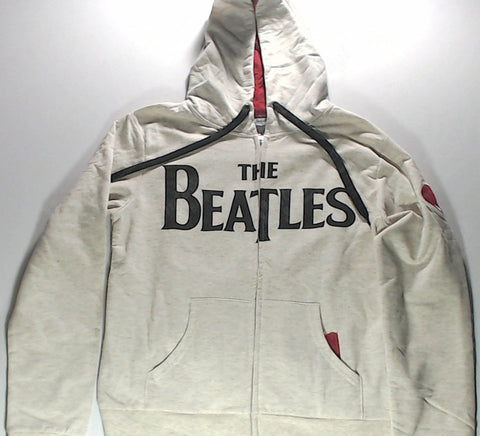 Beatles, The - White and Red Zip-Up Hoodie