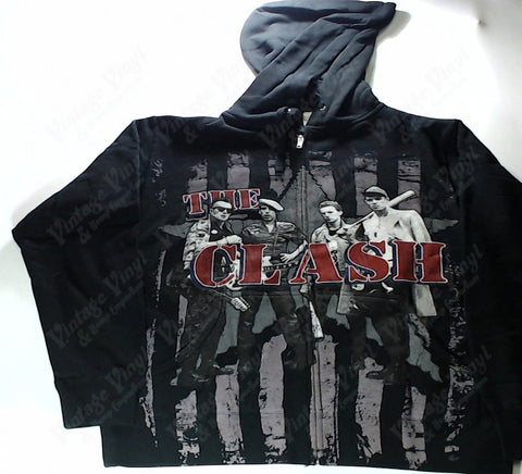 Clash, The - Band, Bats And Stripes Zip-Up Hoodie