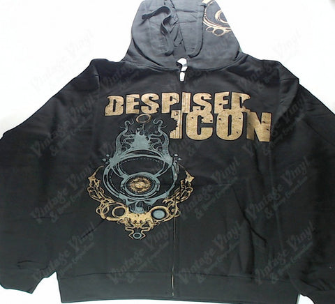 Despised Icon - Gold and Blue Skull Zip-Up Hoodie