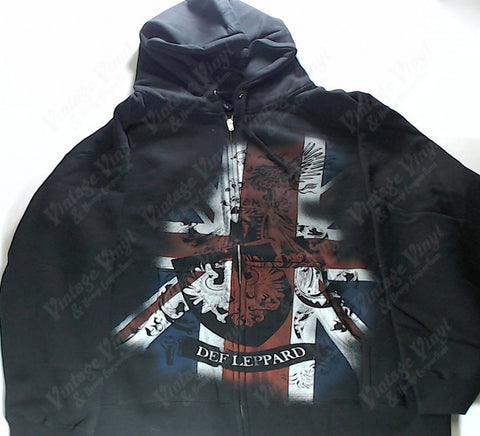 Def Leppard - Union Jack and Coat Of Arms Zip-Up Hoodie