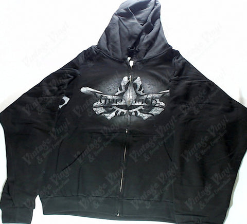 Godsmack - Grey and White Logo Zip-Up Hoodie