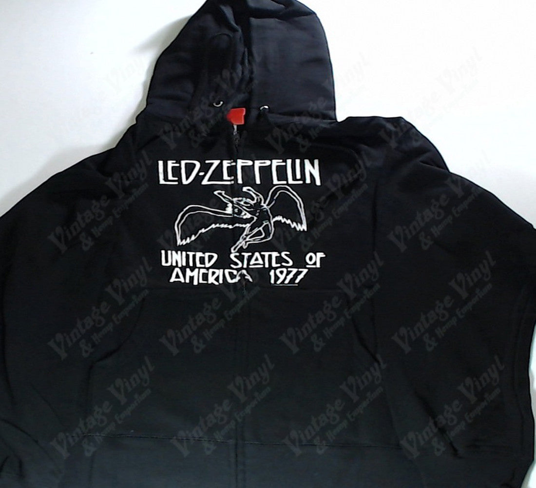 Led Zeppelin - USA 1977 Angel Zip-Up Hoodie | Vintage Vinyl Regina