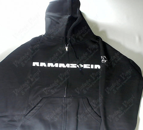 Rammstein - White Logo Zip-Up Hoodie