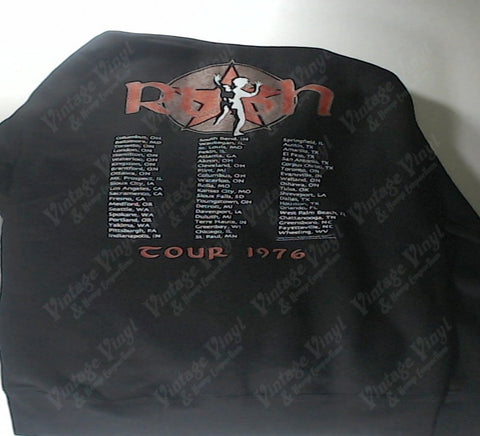 Rush - Tour '76 Star Man Red Logo Zip-Up Hoodie