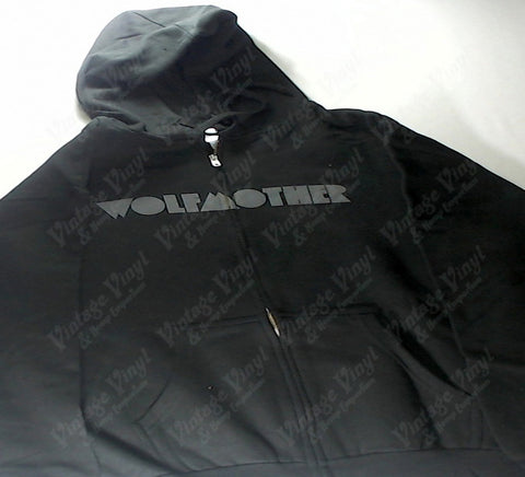 Wolfmother - Grey Logo And Wolf Head Zip-Up Hoodie