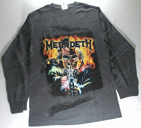 Megadeth - Machine Man Grey Long Sleeve Shirt