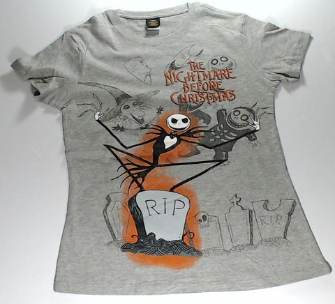 Nightmare Before Christmas, The - Orange Jack Tombstone Girlie Shirt