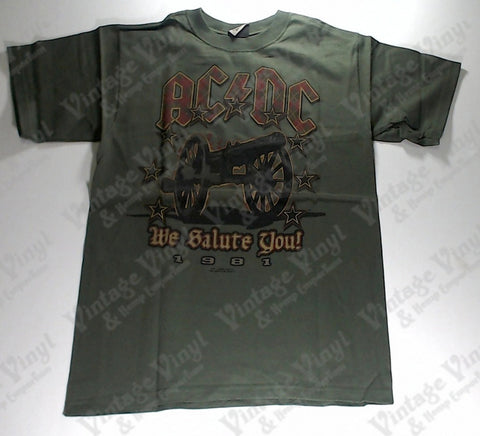 AC/DC - Green and Red Plaid Salute Liquid Blue Shirt