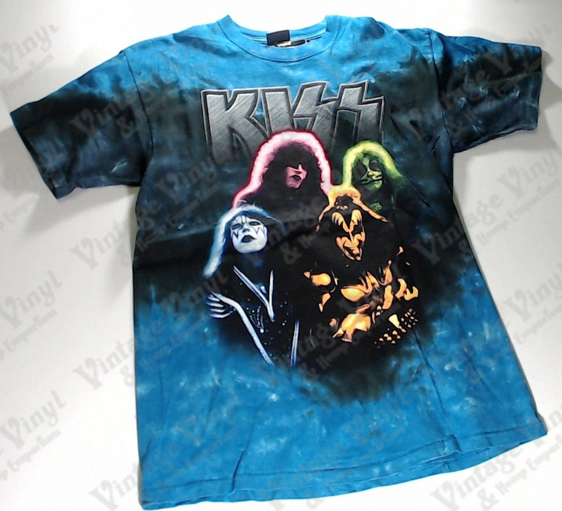 オリジナル Colored Neon - Kiss Band Vinyl Vintage | Shirt Blue Liquid ミュージシャン