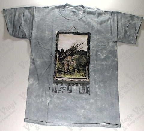 Led Zeppelin - Man With Sticks Grey Liquid Blue Shirt