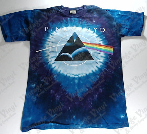 Pink Floyd - Dark Side Planets in Prism Circle Liquid Blue Shirt