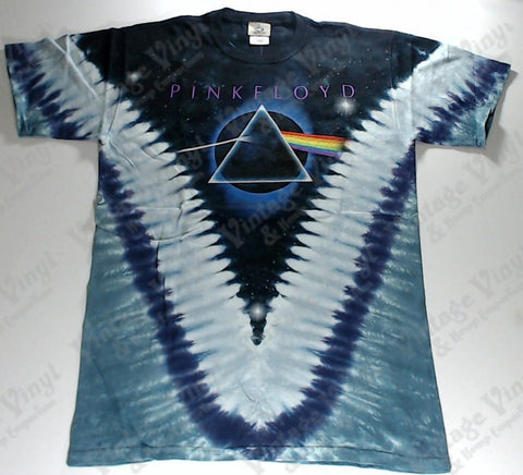 Pink Floyd - Dark Side Eclipse Mirrored Pyramids V Liquid Blue Shirt