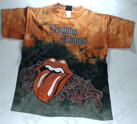 Rolling Stones, The - Orange Lips Layered Liquid Blue Shirt