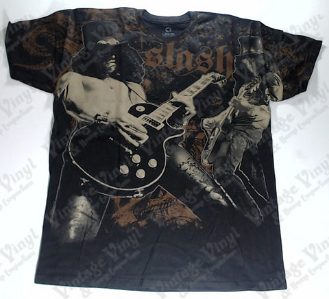Slash - Twin Slash's Playing Guitar Liquid Blue Shirt
