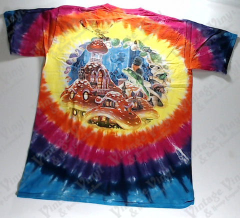 Fantasy - Gnome With Pipe On Mushroom Novelty Liquid Blue Shirt