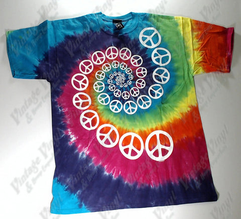Peace - Spiralled Peace Logo Novelty Liquid Blue Shirt