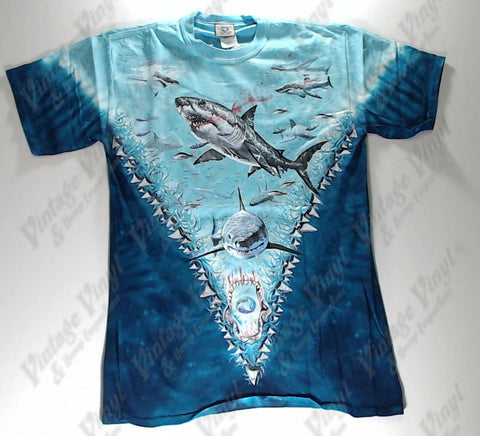Animals - Bloody Shark Tooth V Novelty Liquid Blue Shirt