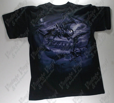 Dark Fantasy - Purple Dragon Liquid Blue Shirt