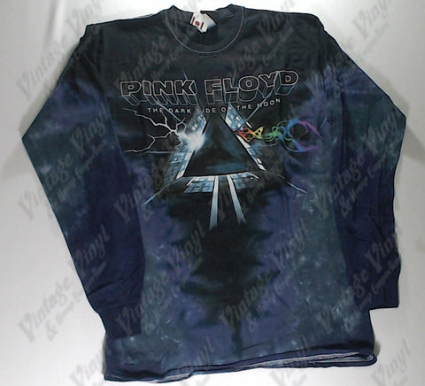 Pink Floyd - Dark Side Lightning Into Colour Waves V Long Sleeve Liquid Blue Shirt