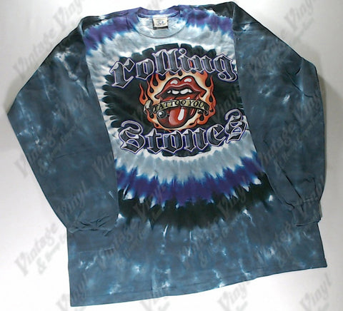 Rolling Stones, The - Tattoo You Flaming Lips Circle Long Sleeve Liquid Blue Shirt