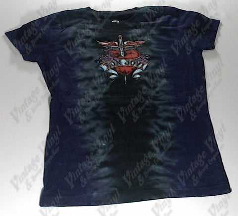 Bon Jovi - Dagger Heart Liquid Blue Girlie Shirt