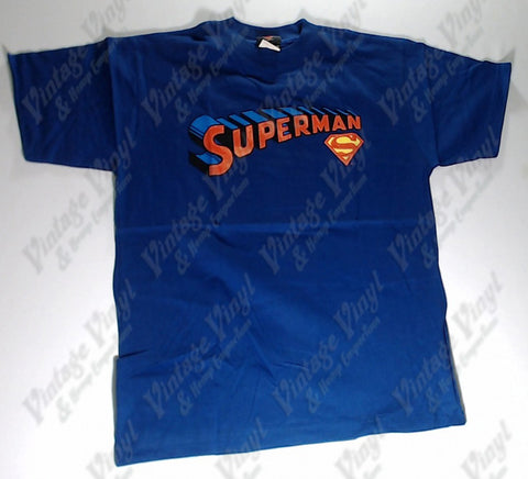 Superman - Bold Logo Blue Boys Youth Shirt