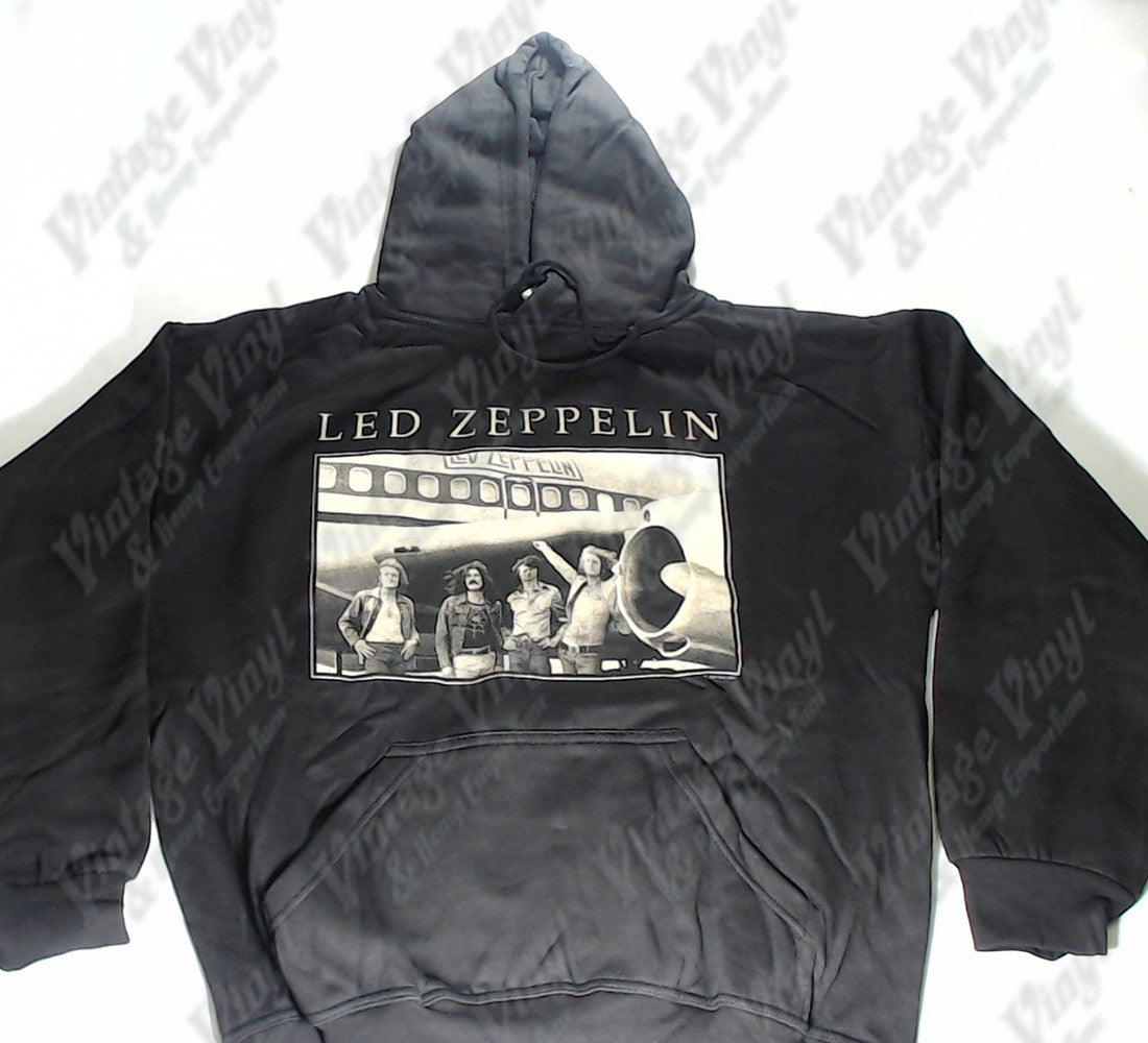 Led Zeppelin Band In Front Of Plane Hoodie