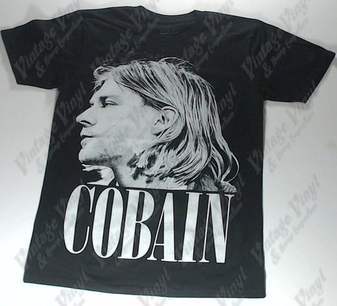 Cobain, Kurt - Large Headshot White Name Shirt