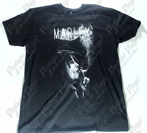 Marley, Bob - Smoking Spliff Black and White Shirt