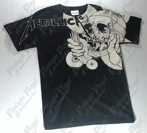 Metallica - Skull Corner Print Shortest Straw Shirt