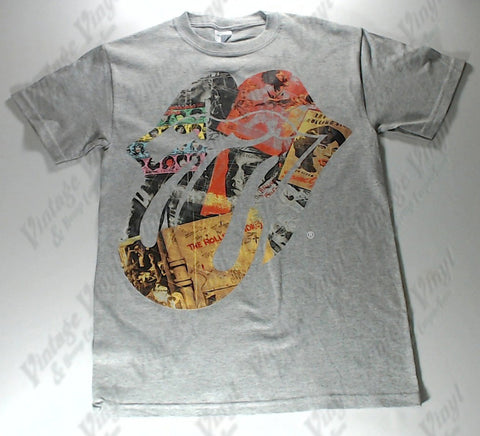 Rolling Stones, The - Album Covers Mosaic Lips Grey Shirt