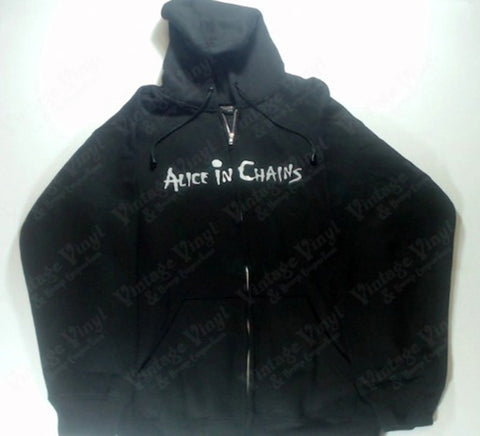 Alice In Chains - White Logo Zip-Up Hoodie