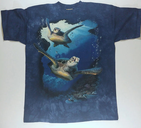 Turtles - Two Turtles Swimming Mountain Shirt