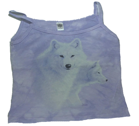 Wolves - White Wolves Womens Tank Top Mountain Shirt
