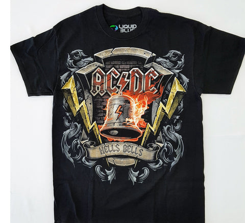 AC/DC - Hells Bells Black Liquid Blue Shirt