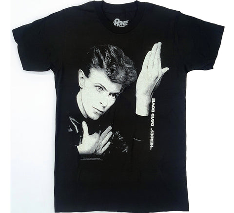 Bowie, David - Heroes Black Liquid Blue Shirt