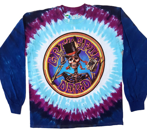 Grateful Dead - Bertha Playing Cards Long Sleeve Liquid Blue Shirt