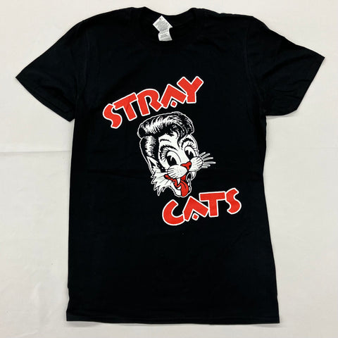 Stray Cats - Cat Logo Black Shirt