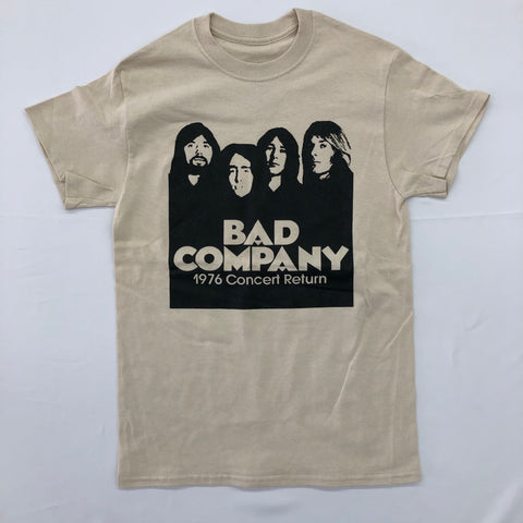 Bad Company - 1976 Concert Band Poster Tan Shirt