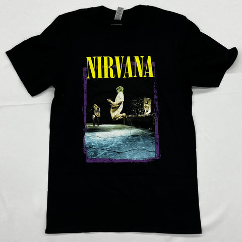 Nirvana - Stage Jump Black Shirt